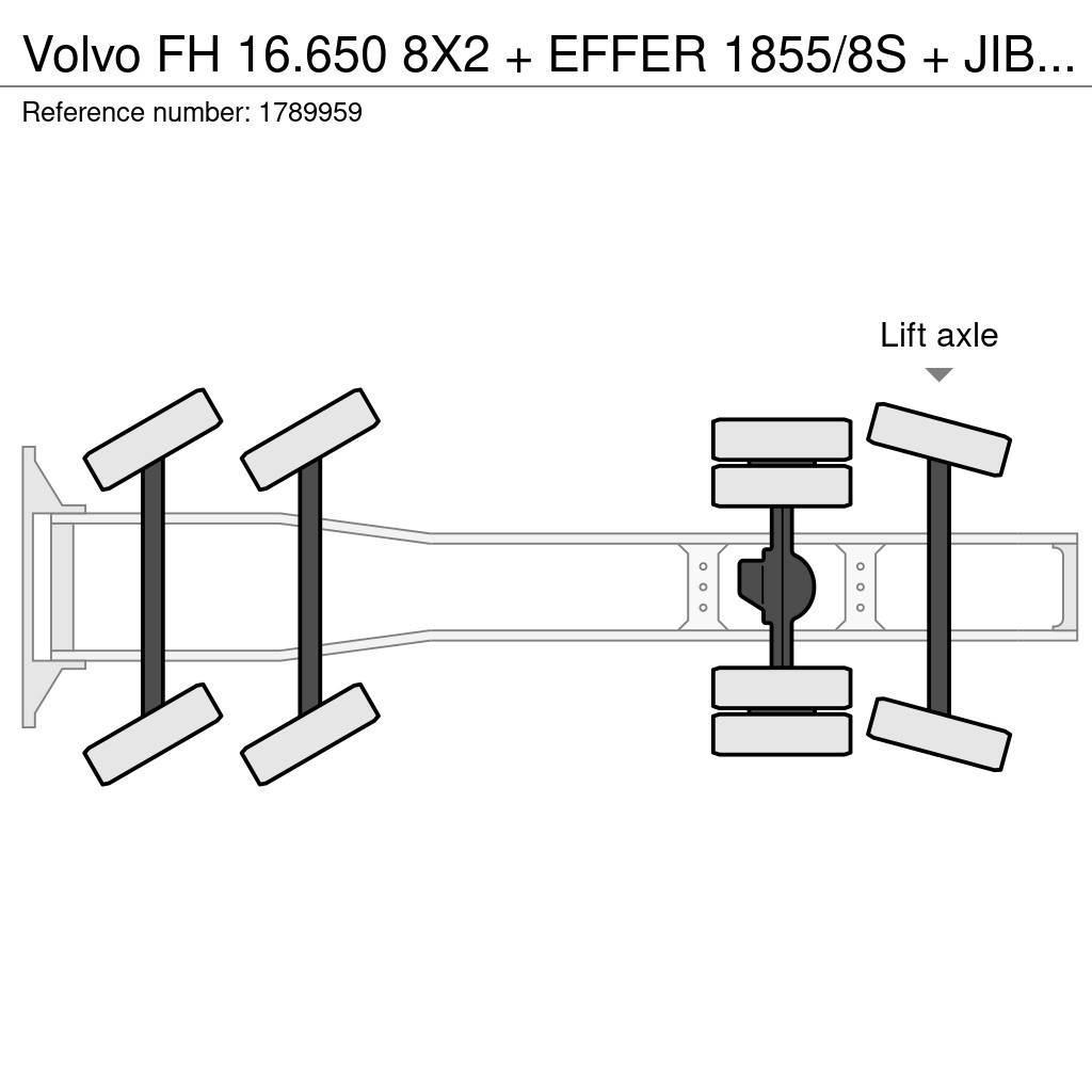 Volvo FH 16.650 8X2 + EFFER 1855/8S + JIB 6S HEAVY DUTY Tahače