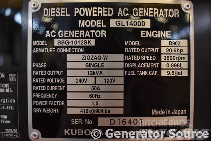 Kubota 14 kW Naftové generátory