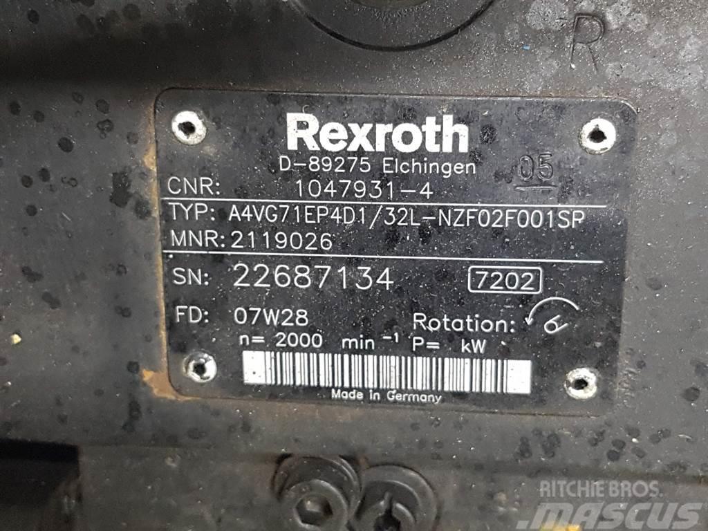 Rexroth A4VG71EP4D1/32L-R902119026-Drive pump/Fahrpumpe Hydraulika