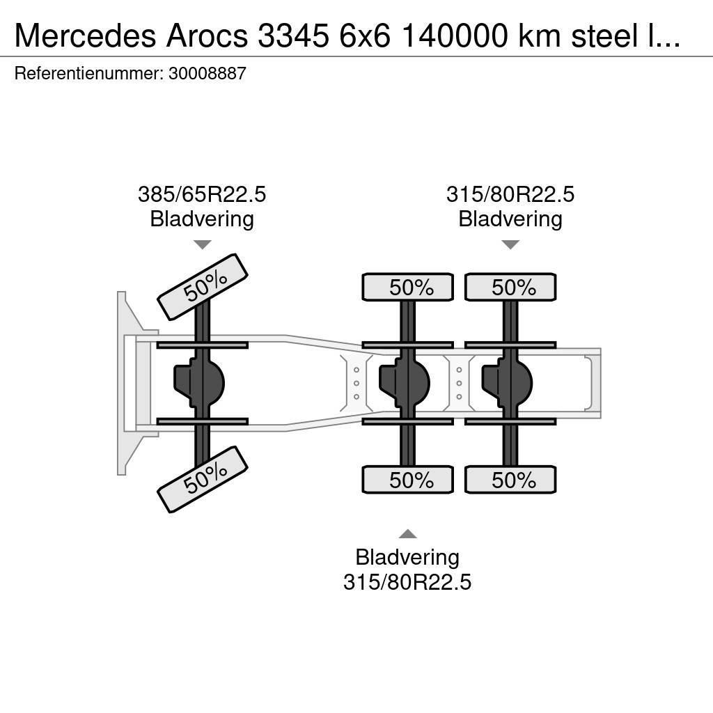 Mercedes-Benz Arocs 3345 6x6 140000 km steel lames Tahače