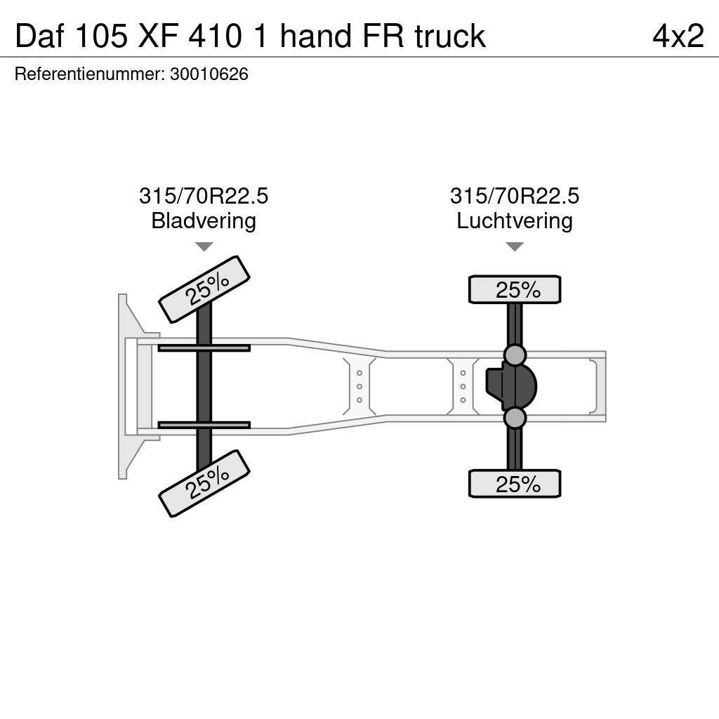 DAF 105 XF 410 1 hand FR truck Tahače