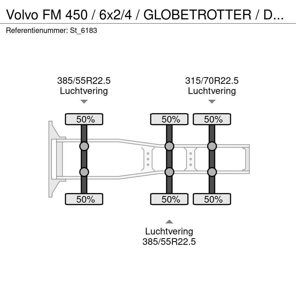 Volvo FM 450 / 6x2/4 / GLOBETROTTER / DYNAMIC STEERING / Tahače