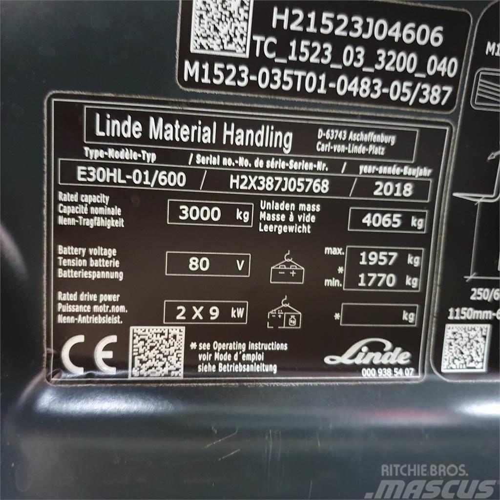 Linde E30/600HL Container Akumulátorové vozíky