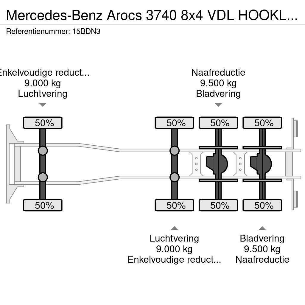 Mercedes-Benz Arocs 3740 8x4 VDL HOOKLIFT! TOP!HAAKARM/CONTAINER Hákový nosič kontejnerů