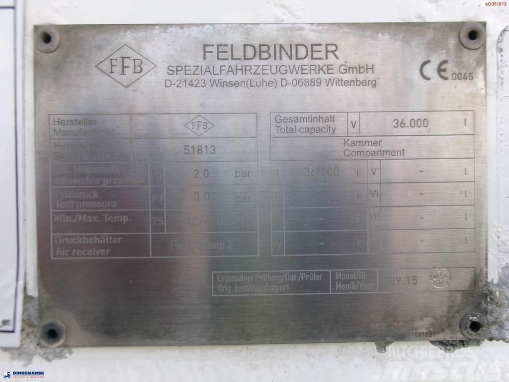 Feldbinder Powder tank alu 36 m3 / 1 comp Cisternové návěsy