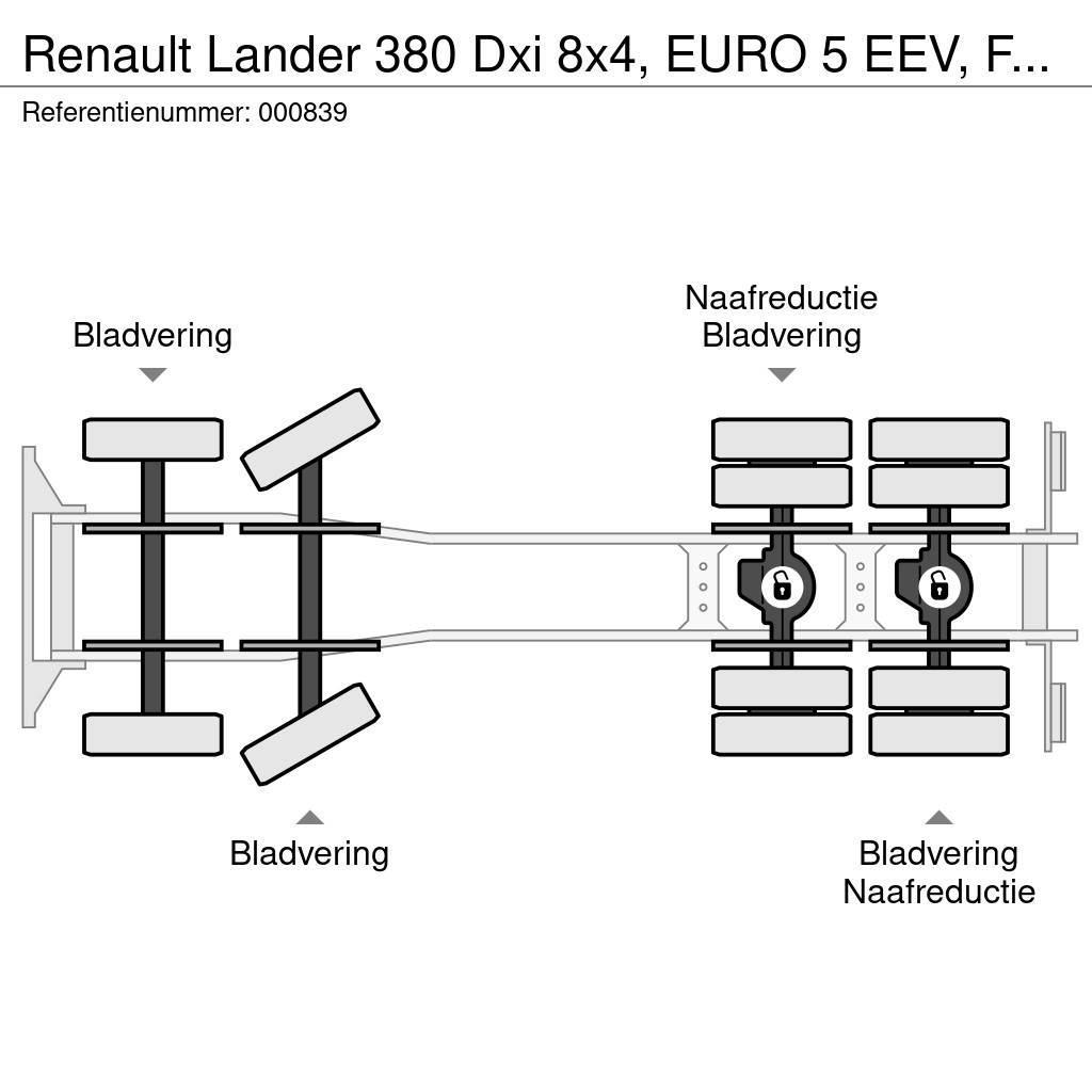 Renault Lander 380 Dxi 8x4, EURO 5 EEV, Fassi, Remote, Ste Valníky/Sklápěcí bočnice