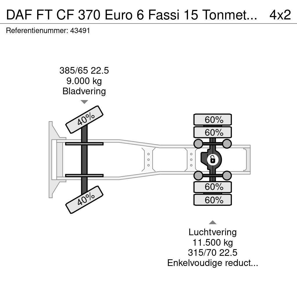 DAF FT CF 370 Euro 6 Fassi 15 Tonmeter laadkraan Tahače