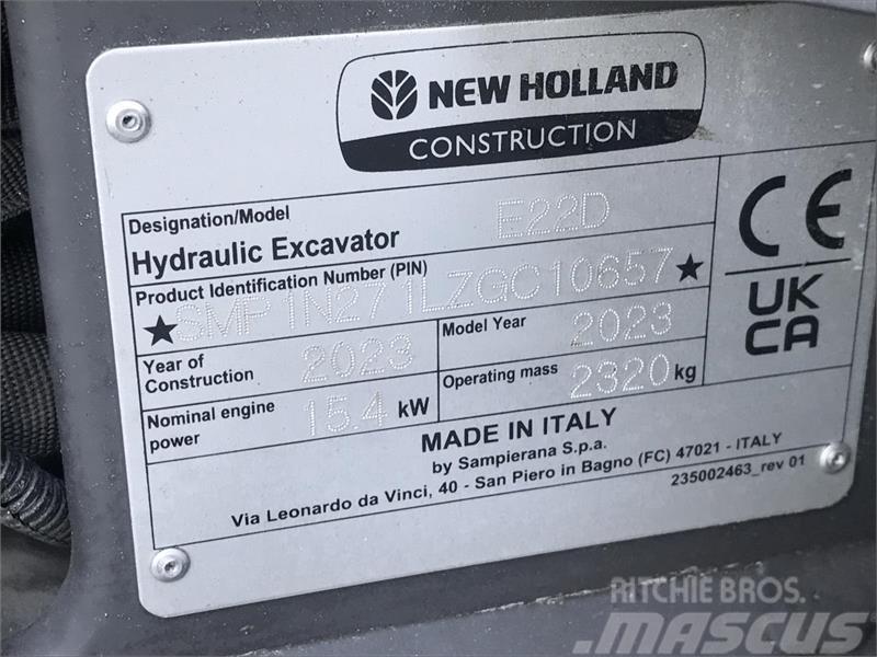 New Holland E22D MINIGRAVER DEMO Mini rýpadla < 7t