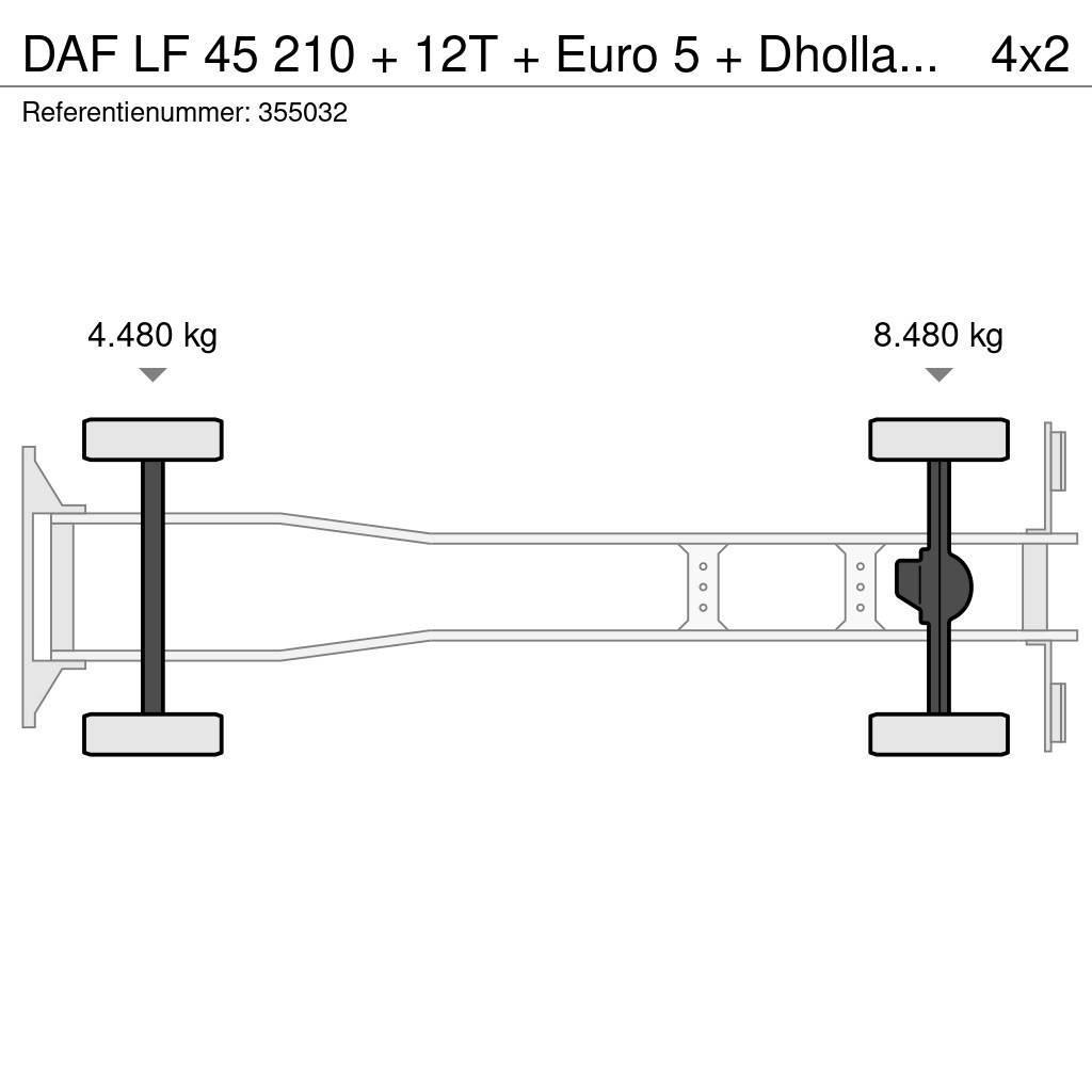 DAF LF 45 210 + 12T + Euro 5 + Dhollandia Lift Skříňová nástavba