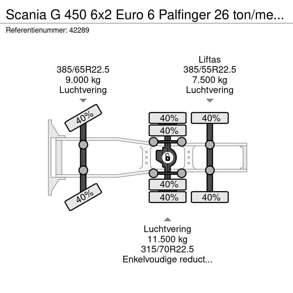 Scania G 450 6x2 Euro 6 Palfinger 26 ton/meter laadkraan Tahače