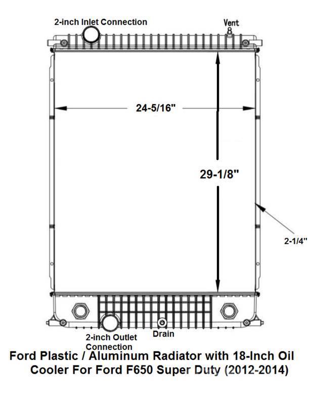 Ford F-650 Super Duty Radiátory