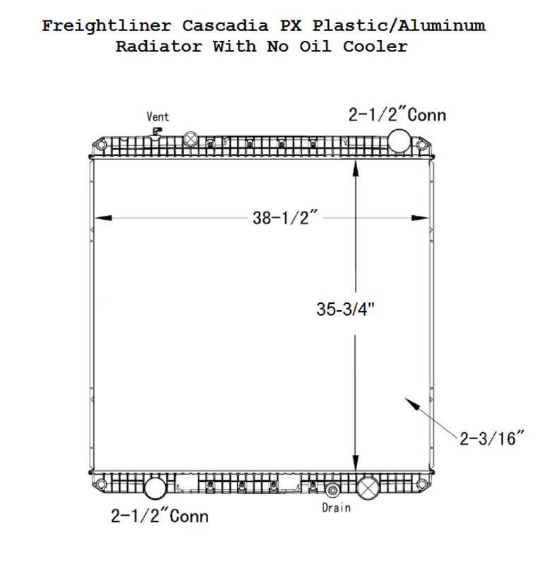Freightliner Cascadia PX Radiátory