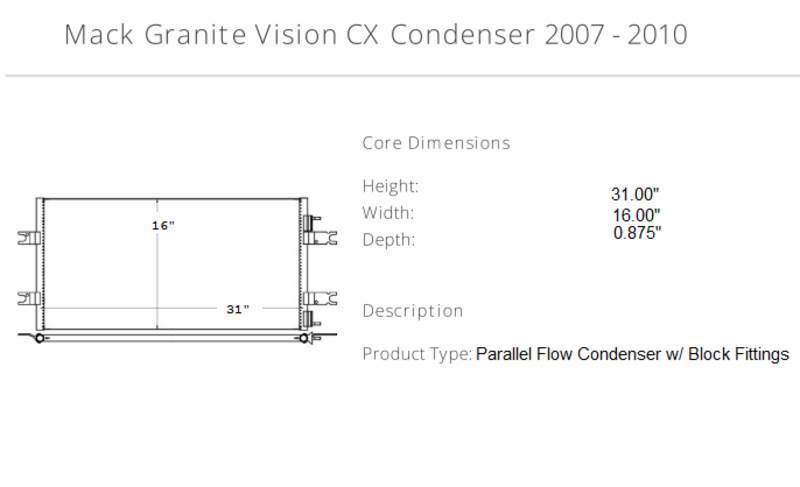 Mack Granite Vision CX Náhradní díly nezařazené