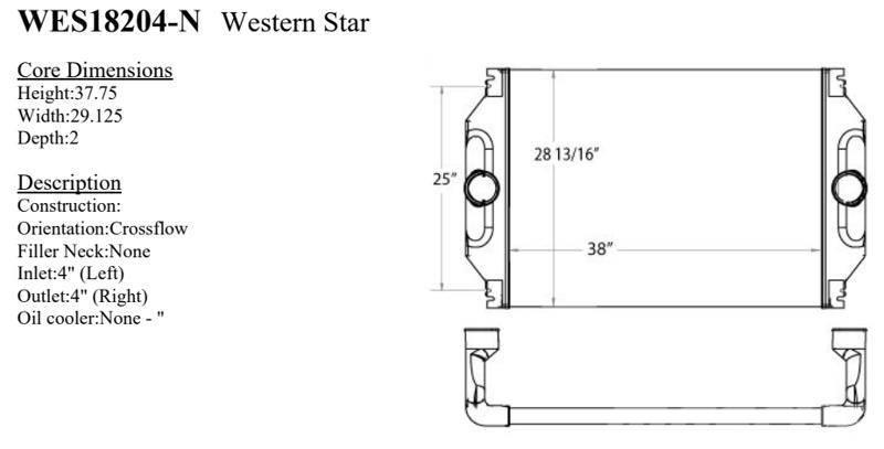 Western Star 4900 Series Radiátory