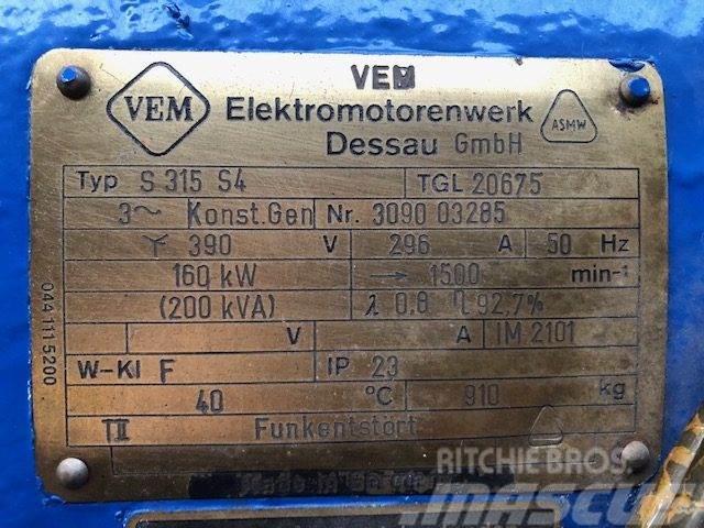  200 kVA VEM Type S315 S4 TGL20675 Generator Ostatní generátory