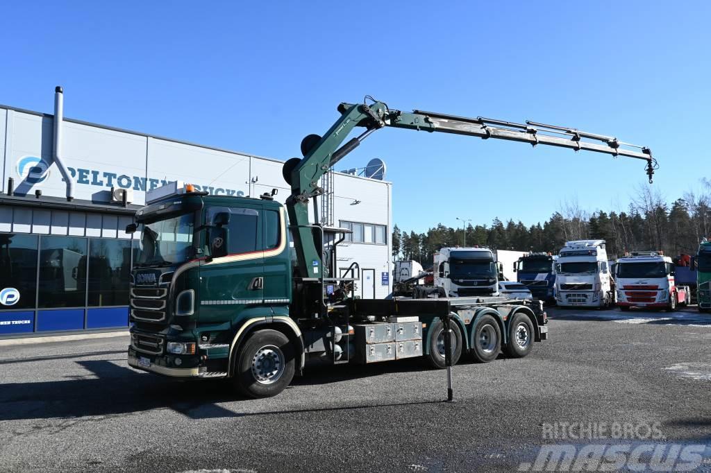 Scania R520 8x4*4 Tridem V8 Crane trucks