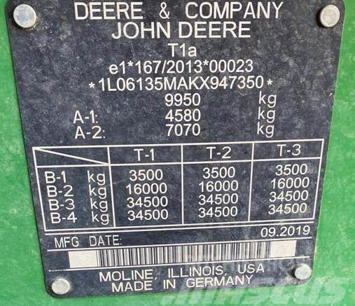 John Deere 6135M Traktory