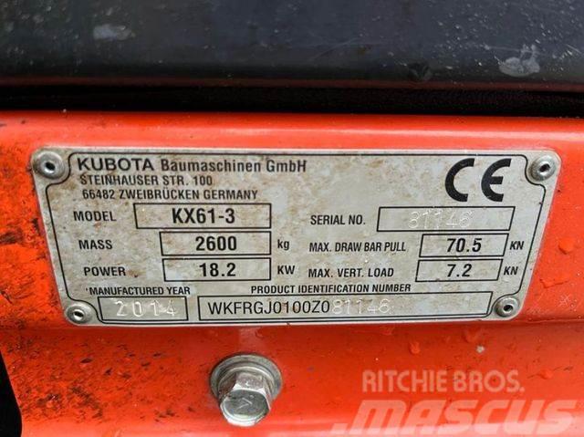 Kubota Minibagger KX 61 Minibagger 2245h, incl. Grabn+T Mini rýpadla < 7t