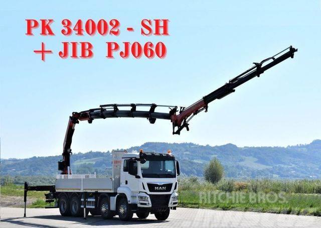 MAN TGS 35.440* PK34002-SH F + JIB PJ060/FUNK * 8x4 Autojeřáby, hydraulické ruky