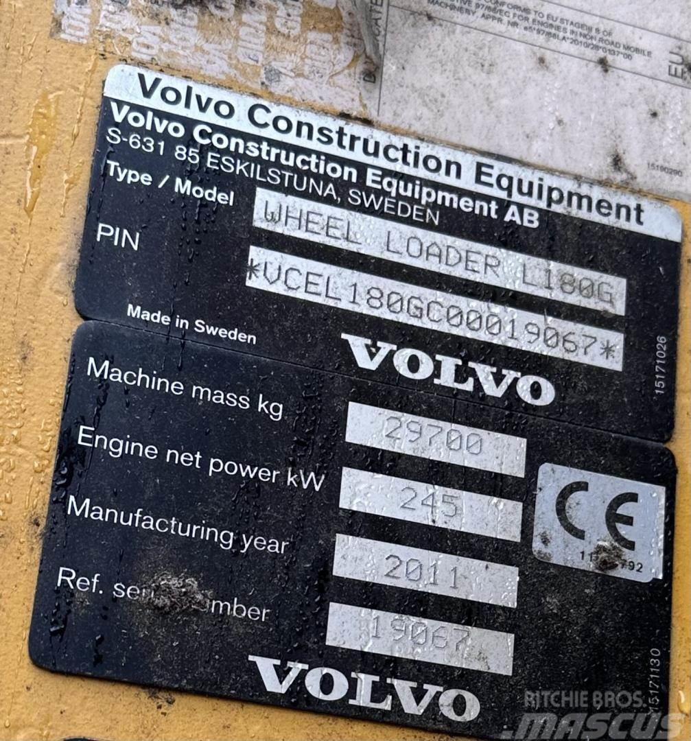 Volvo L 180 G Kolové nakladače