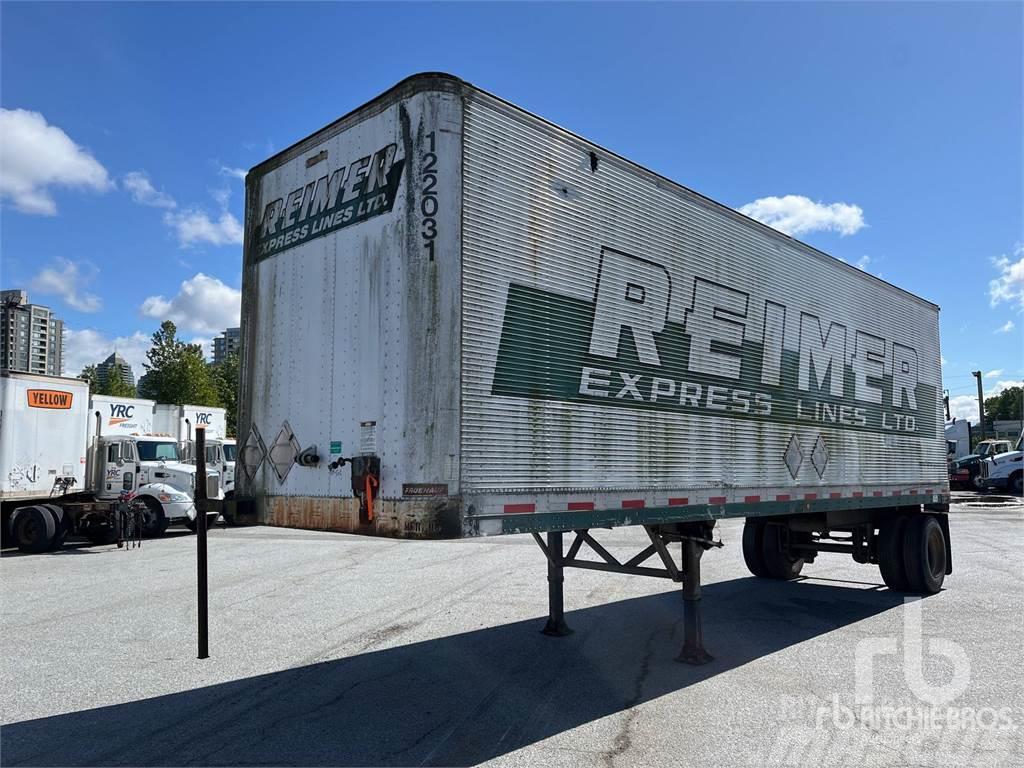 Fruehauf 32 ft x 102 in S/A Box body semi-trailers