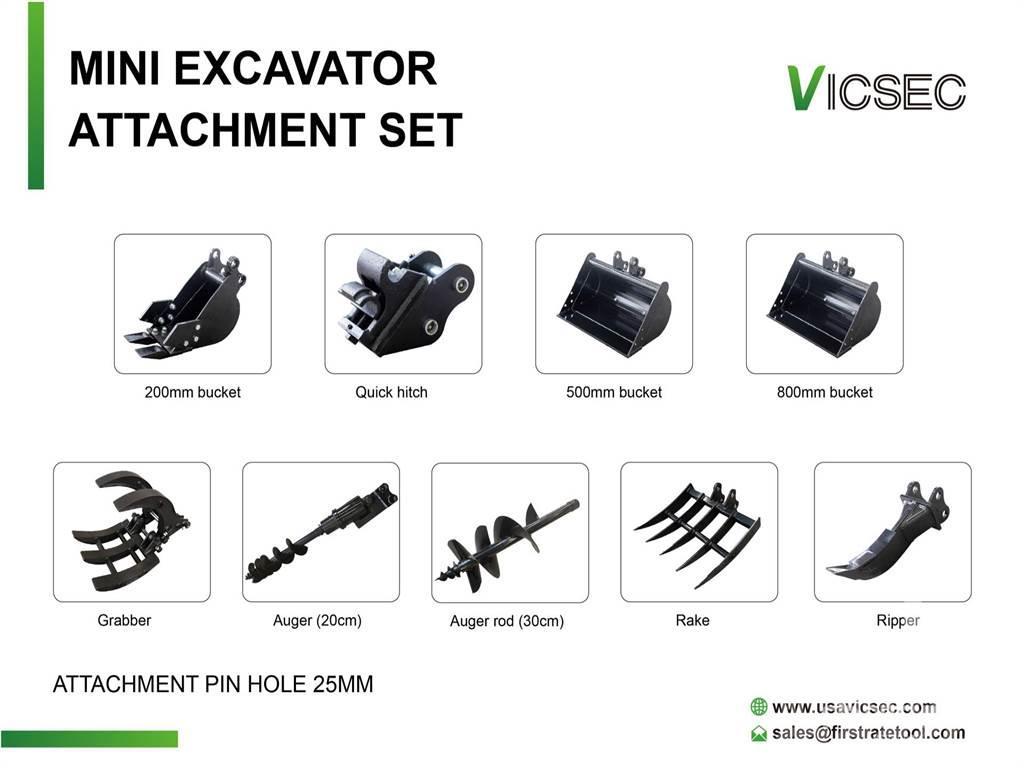  VICSEC Quantity of (9) Excavator Attac ... Ostatní komponenty