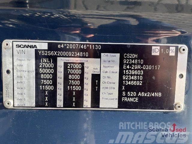 Scania S 520 A6x2/4NB DIFF LOCK RETARDER 8T FULL AIR V8 Tahače