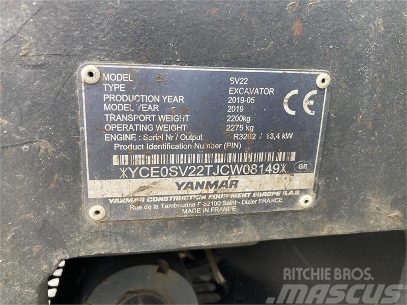 Yanmar SV22 Mini rýpadla < 7t