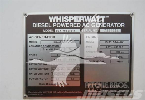MultiQuip WHISPERWATT DCA70SSIU4F Plynové generátory