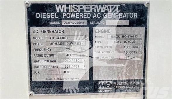 MultiQuip WHISPERWATT DCA400SSI4F Plynové generátory