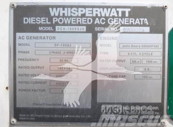 MultiQuip WHISPERWATT DCA180SSJU Plynové generátory
