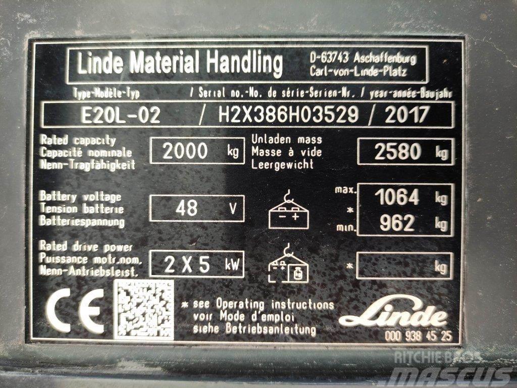 Linde E20L-02-386 Electric forklift trucks