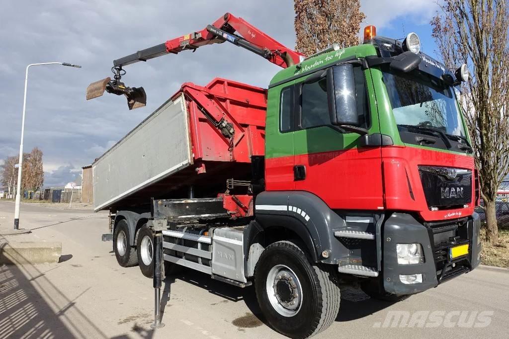 MAN TGS 26.480 6X6 EURO 6 / KIPPER + HMF 1943 Z2 KRAAN Sklápěče