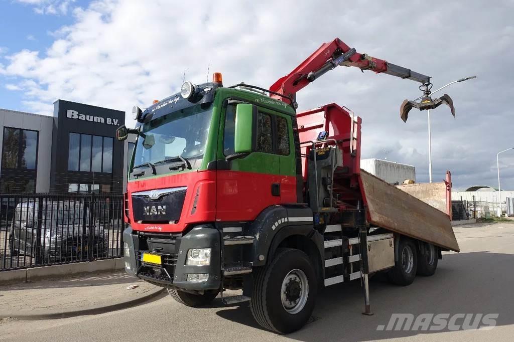 MAN TGS 26.480 6X6 EURO 6 / KIPPER + HMF 1943 Z2 KRAAN Sklápěče