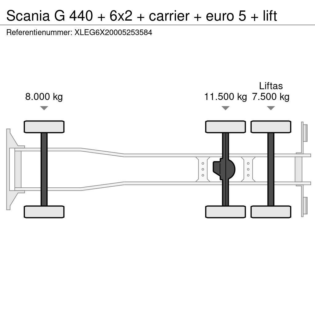 Scania G 440 + 6x2 + carrier + euro 5 + lift Chladírenské nákladní vozy