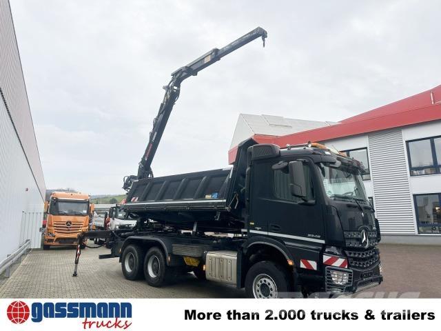 Mercedes-Benz Arocs 3345 K 6x4, Heckkran Hiab Jonsered 1300RS79, Sklápěče