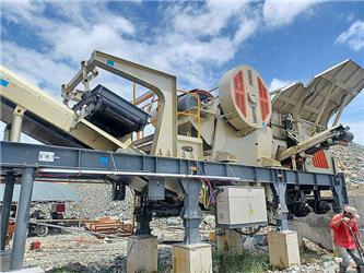 Liming NK75J mobile jaw crusher with cone crusher