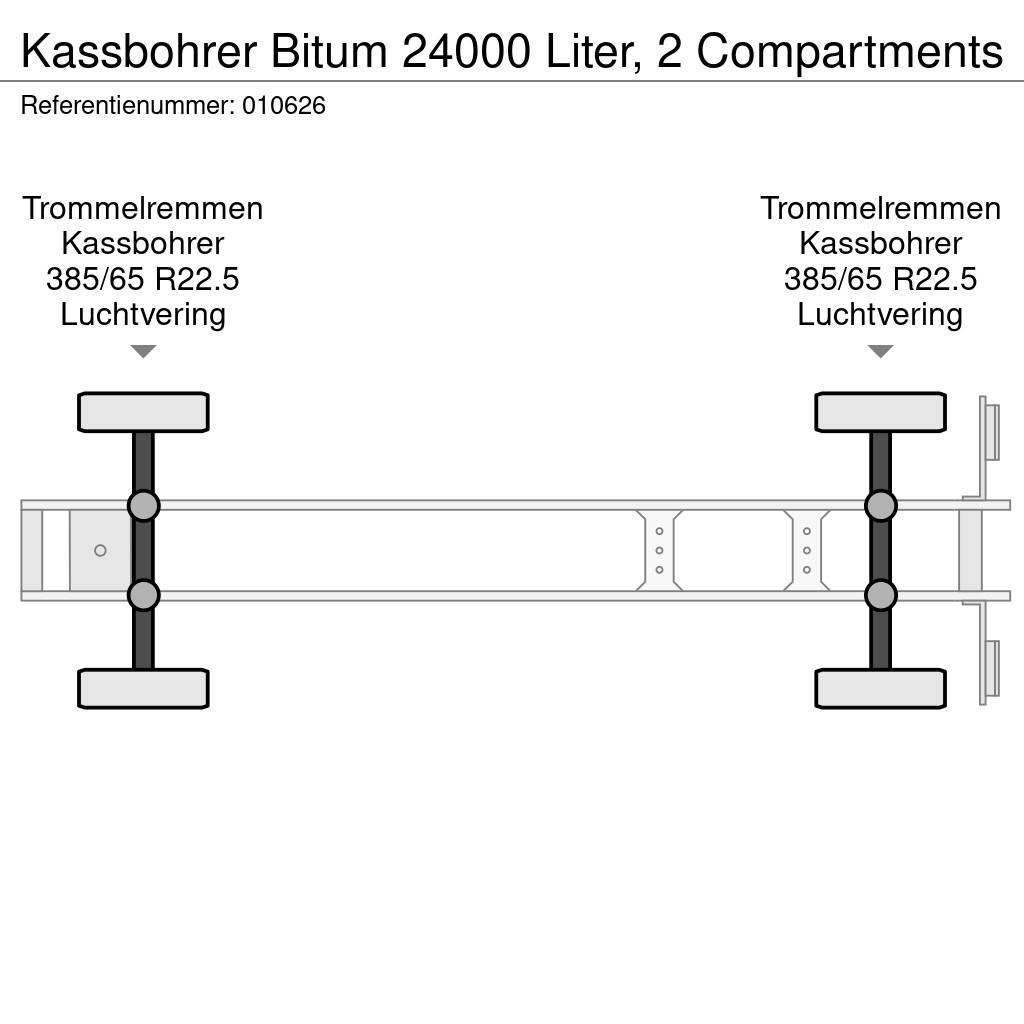 Kässbohrer Bitum 24000 Liter, 2 Compartments Cisternové návěsy