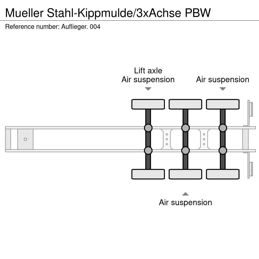  Mueller Stahl-Kippmulde/3xAchse PBW Sklápěcí návěsy