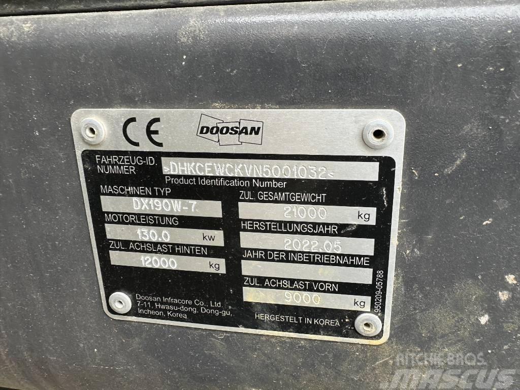 Doosan DX 190 W-7 Kolová rýpadla