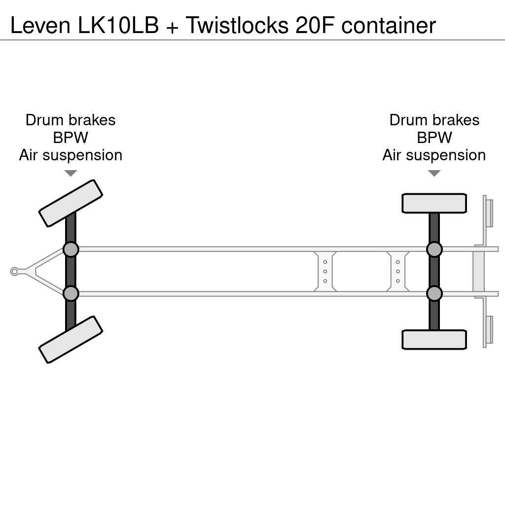  Leven LK10LB + Twistlocks 20F container Valníky