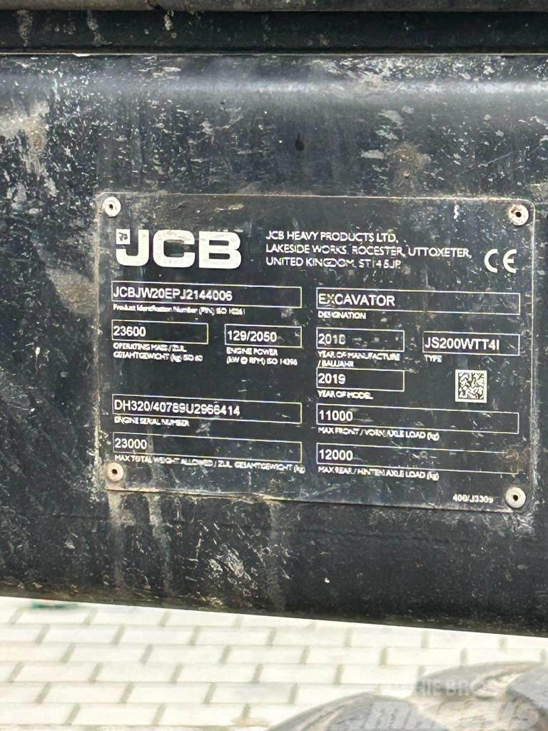 JCB JS 200 W Kolová rýpadla