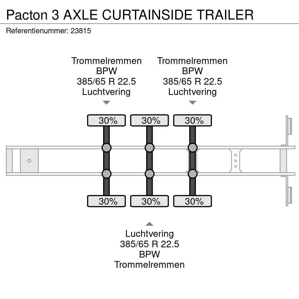 Pacton 3 AXLE CURTAINSIDE TRAILER Plachtové návěsy