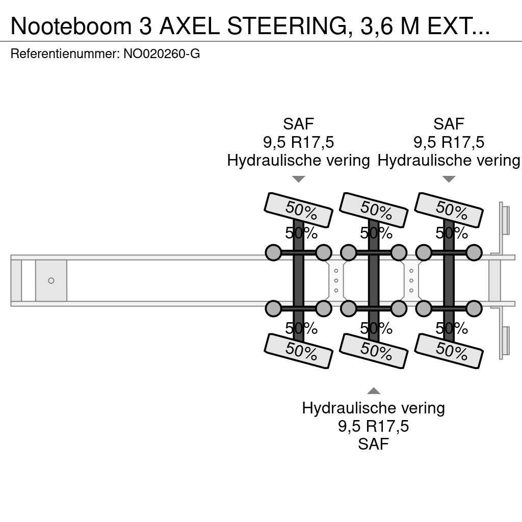 Nooteboom 3 AXEL STEERING, 3,6 M EXTENDABLE Podvalníkové návěsy