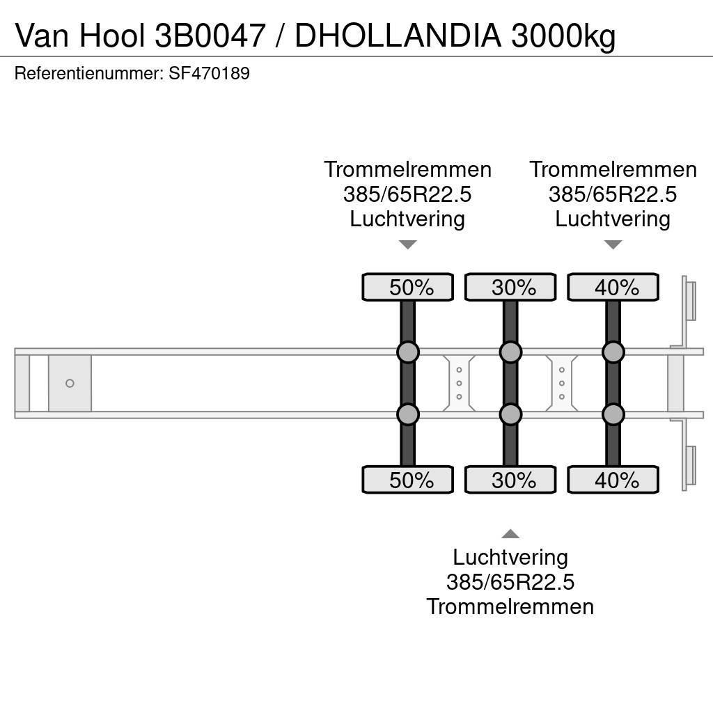Van Hool 3B0047 / DHOLLANDIA 3000kg Skříňové návěsy