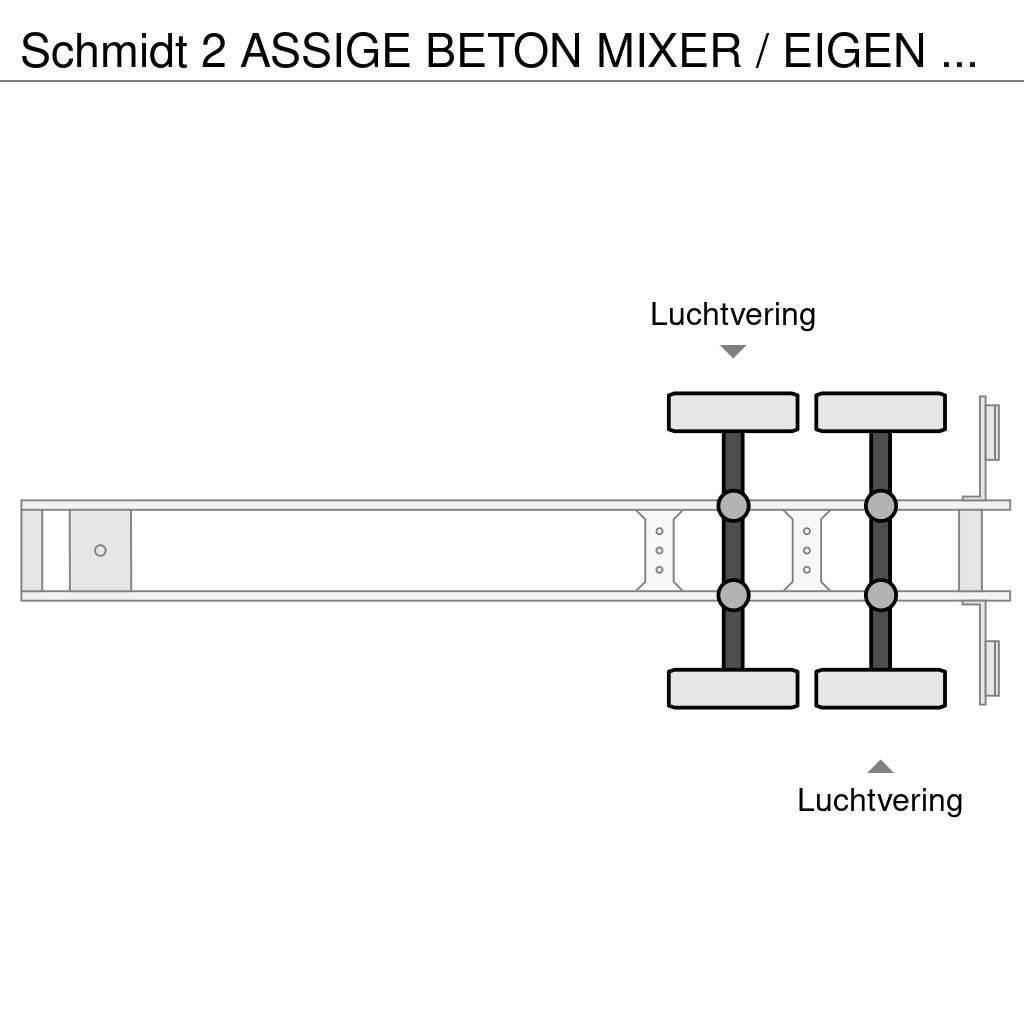 Schmidt 2 ASSIGE BETON MIXER / EIGEN MOTOR / 6 CYL DEUTZ / Ostatní návěsy