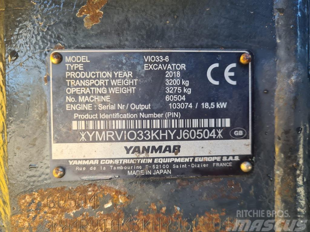 Yanmar VIO33-6 Mini rýpadla < 7t