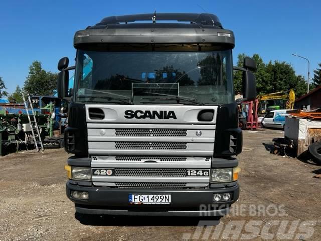 Scania 124 G 420 Hakowiec Hákový nosič kontejnerů