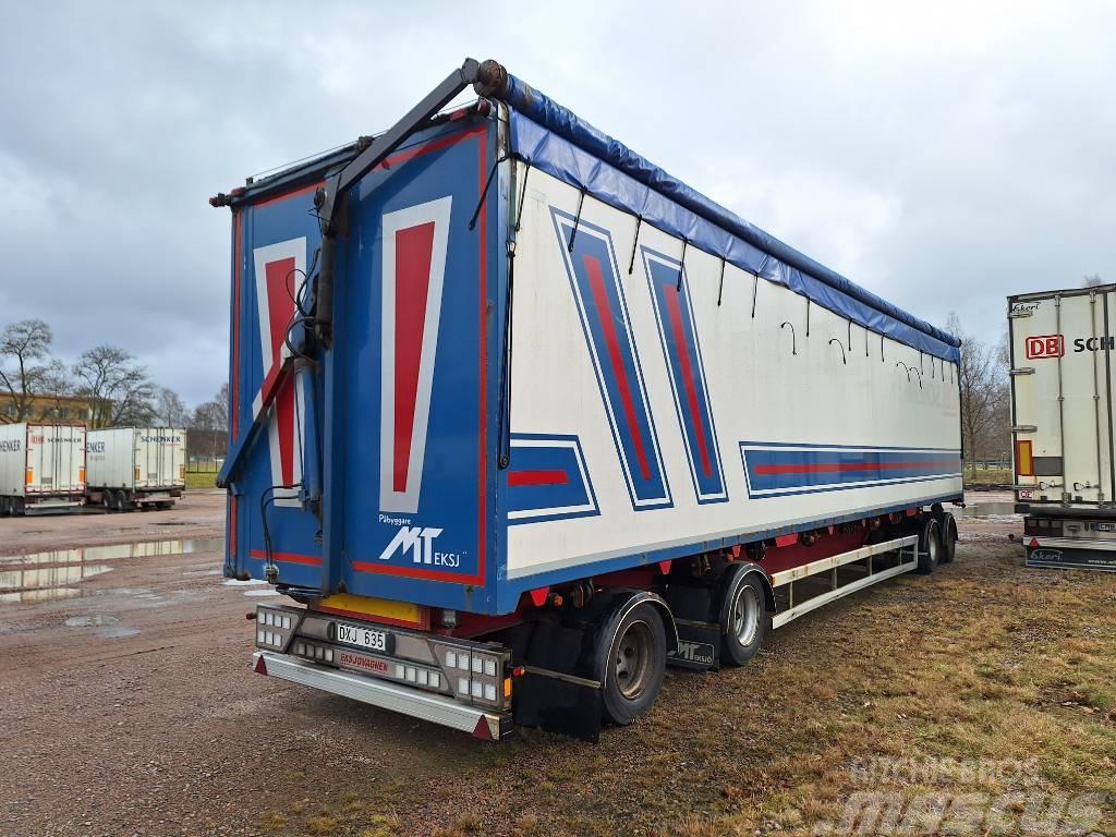  Eksjövagnen 4-axl Flistipp med Rulltäckning Přívěsy na dřevní štěpku
