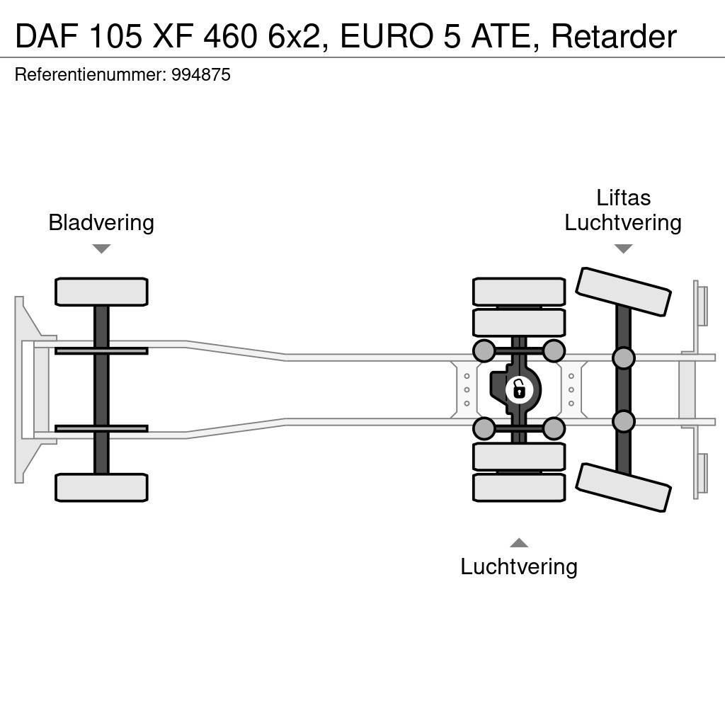 DAF 105 XF 460 6x2, EURO 5 ATE, Retarder Nákladní vozidlo bez nástavby